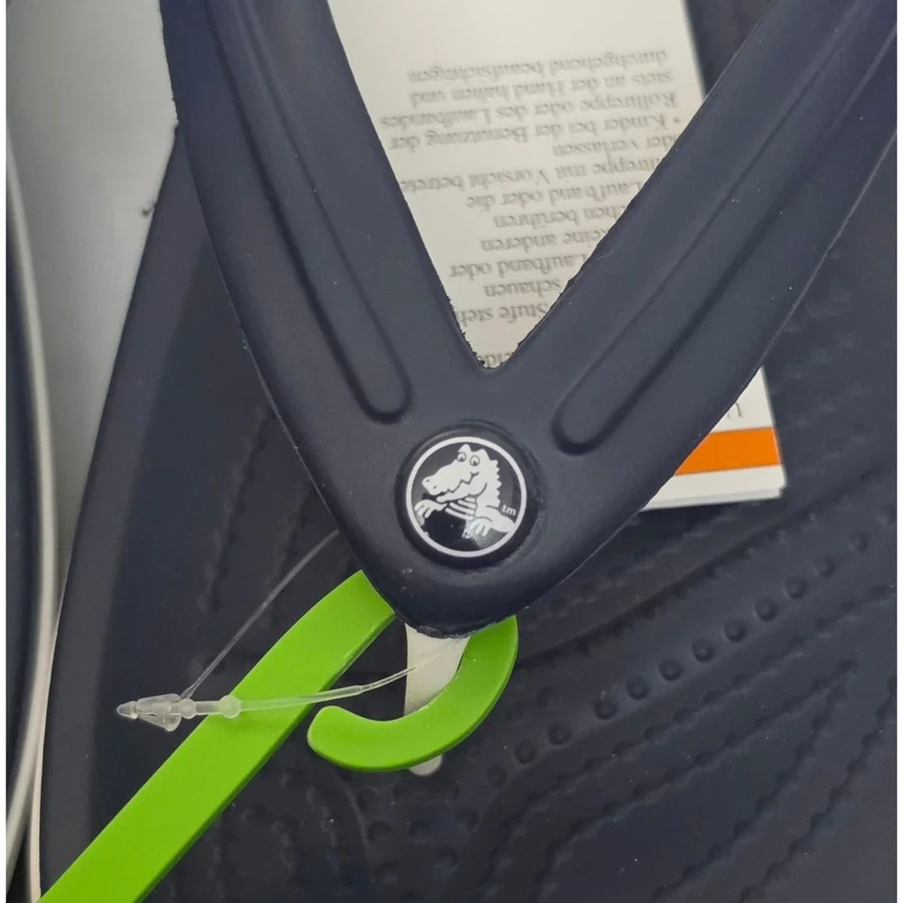 Crocs Crocband Flip Unisex M10 W12 Navy Blue Sporty Sandals 11033-410